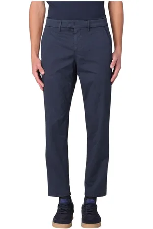 Dondup Broeken, Heren, Blauw, W29, Katoen, Blauwe Chino Broek voor Mannen
