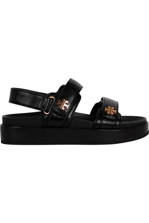 Tory Burch Schoenen, Dames, Zwart, 38 EU, Leer, Sporty Kira Sandal