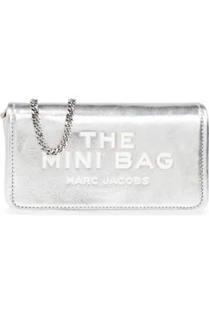 Marc Jacobs Tassen, Dames, Grijs, ONE Size, Leer, Shoulder Bag The Mini Marc