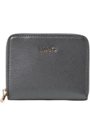 Liu Jo Accessoires, Dames, Grijs, ONE Size, Leer, Compact Leren Portemonnee Grijs