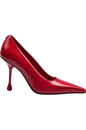 Jimmy Choo Schoenen, Dames, Roze, 36 1/2 EU, Leer, Rode Leren Pumps met Puntneus
