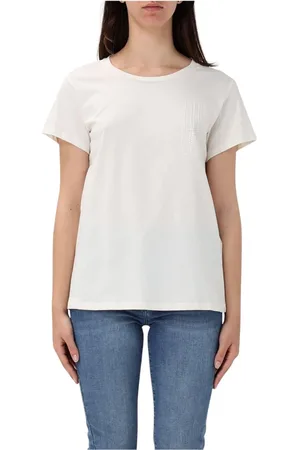 Liu Jo Tops, Dames, Wit, L, Katoen, Wit Logo T-Shirt