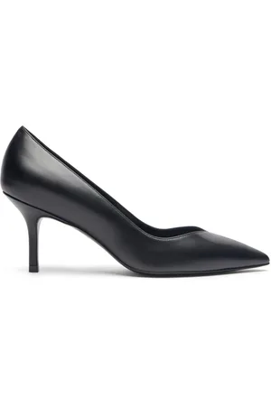 Stuart Weitzman Schoenen, Dames, Zwart, 40 EU, Leer, Elegante Vamp Stiletto Hak Pump