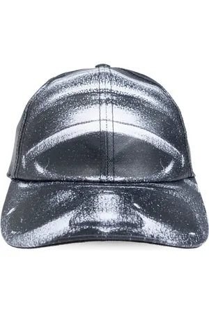 Diesel Accessoires, unisex, Zwart, S, Leer, Pet met een klep Pr-Ivar-Tof