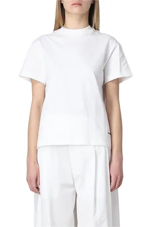 Jil Sander Tops, Dames, Wit, S, Witte Relaxte T-Shirt