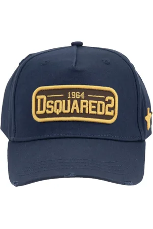 Dsquared2 Accessoires, unisex, Blauw, ONE Size, Katoen, Baseballpet met logopatch