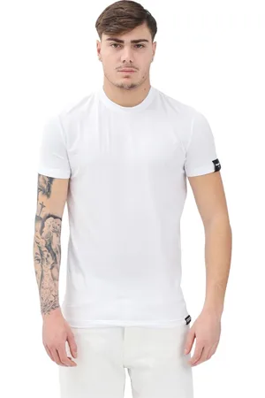 Dsquared2 Tops, Heren, Wit, XS, Katoen, Wit T-shirt met korte mouwen Urban Style