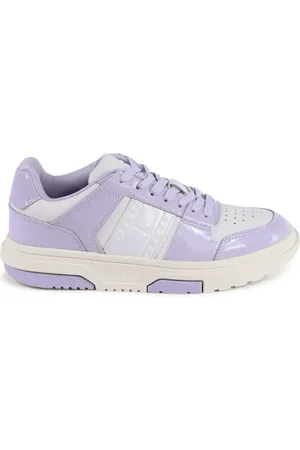 Tommy Hilfiger Schoenen, Dames, Paars, 39 EU, Leer, Paarse Leren Sneaker