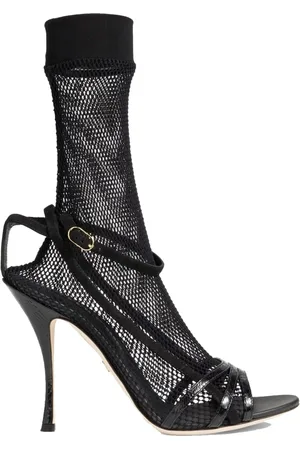 Dolce & Gabbana Schoenen, Dames, Zwart, 38 1/2 EU, Leer, Sandalen
