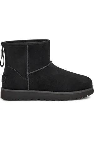 UGG Schoenen, Dames, Zwart, 36 EU, Wol, Klassieke Mini Logo Ritslaarsjes
