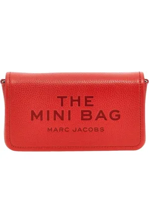 Marc Jacobs Tassen, Dames, Rood, ONE Size, Roze Reliëf Logo Mini Tas