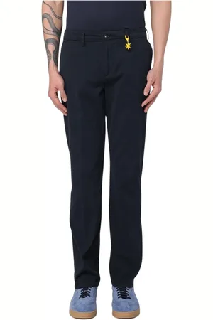 Manuel Ritz Broeken, Heren, Blauw, S, Elegante Beige Chino met Uniek Detail