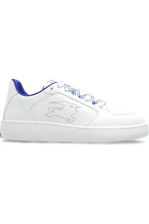 Burberry Schoenen, Dames, Wit, 39 1/2 EU, Leer, Leren Stock Sneaker