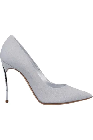Casadei Schoenen, Dames, Grijs, 40 EU, Zilver Glitter Stiletto Hakken