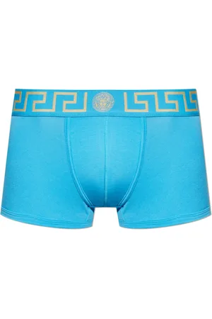 VERSACE Ondergoed, Heren, Blauw, 3Xl, Katoen, Katoenen boxershorts