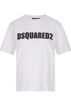 Dsquared2 Tops, Dames, Wit, 2Xs, Katoen, Easy Fit T-shirt