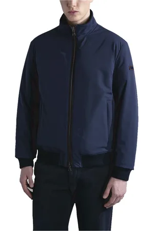Paul & Shark Jassen, Heren, Blauw, 4Xl, Polyester, Typhoon Bomberjack met Geribbelde Kraag