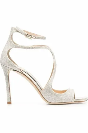 Jimmy Choo Schoenen, Dames, Wit, 41 EU, Sandalen met hoge hakken