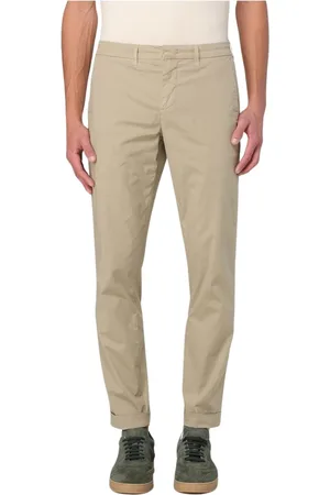 FAY Broeken, Heren, , W38, Katoen, Blauwe Casual Chinos Broek Stijl