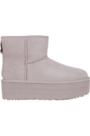 UGG Schoenen, Dames, Grijs, 40 EU, Grijze Enkellaarzen met 5cm Hak