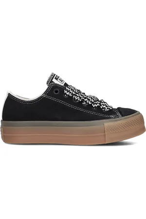 Converse Schoenen, Dames, Zwart, 37 1/2 EU, Zwarte Platform Sneakers Chuck Taylor Stijl