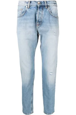 ELEVENTY Jeans, Heren, Blauw, W32, Katoen, Blauwe Straight Jeans met 5 Zakken