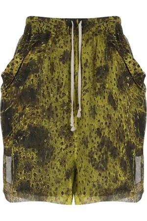 Rick Owens Korte broeken, Heren, Groen, L, Stijlvolle Groene Herenshorts
