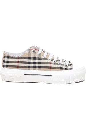 Burberry Schoenen, Dames, , 37 EU, Check Sneakers met Rubberen Neus