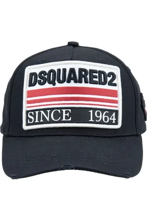 Dsquared2 Accessoires, unisex, Zwart, ONE Size, Katoen, Baseballpet met reliëflogo