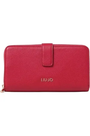 Liu Jo Accessoires, Dames, Rood, ONE Size, Leer, Leren ritsportemonnee