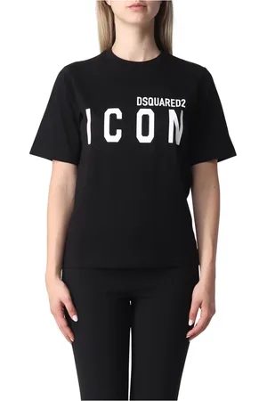 Dsquared2 Tops, Dames, Zwart, M, Katoen, Stijlvol Shirt