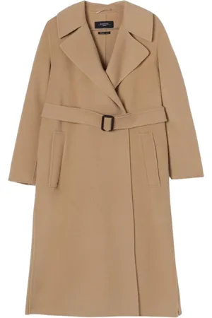 Max Mara Mantels, Dames, , 4Xs, Wol, Stijlvolle Wollen Jas Relaxte Pasvorm