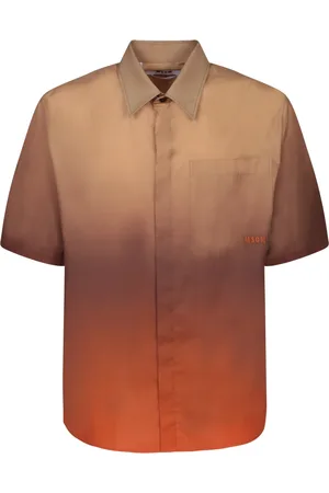 Msgm Overhemden, Heren, , L, Katoen, Shirt Korte Mouw Borstzak