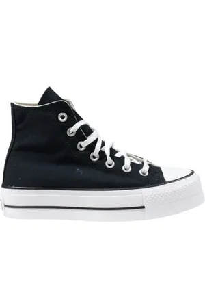 Converse Schoenen, Dames, Zwart, 36 EU, Polyester, Zwarte Polyester Platform Sneaker