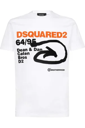 Dsquared2 Tops, Heren, Wit, 2Xl, Katoen, Katoenen T-Shirt