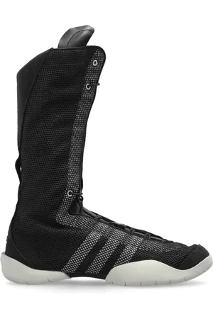 Y-3 Schoenen, Dames, Zwart, 38 1/2 EU, Leer, Hoge sneakers Regu Boot