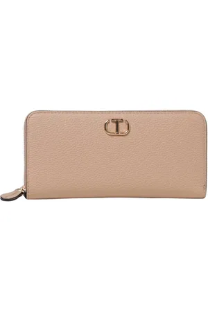 Twin-Set Accessoires, Dames, , ONE Size, Leer, Leren Ritsportemonnee