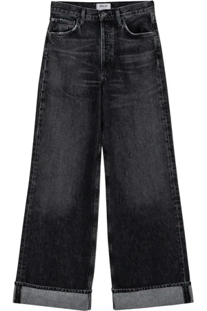 AGOLDE Jeans, Dames, Zwart, W28, Katoen, Palazzo Style Jeans