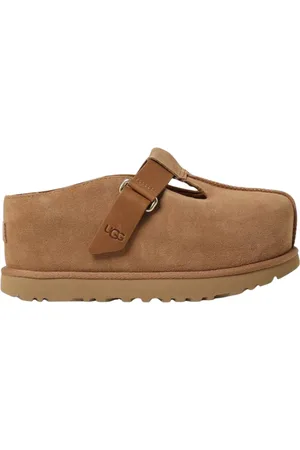 UGG Schoenen, Dames, Bruin, 37 EU, Suède, Elegante Plateau Sandaal
