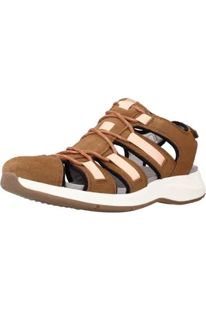 Clarks Schoenen, Dames, Bruin, 39 1/2 EU, Leer, Solan Sail Combi Flat Sandalen