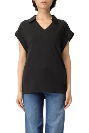 Liu Jo Tops, Dames, Zwart, S, Groene V-hals Top voor Vrouwen