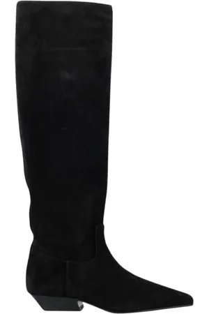 Khaite Schoenen, Dames, Zwart, 40 EU, Elegante Zwarte Kniehoge Laarzen