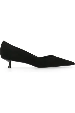 Stuart Weitzman Schoenen, Dames, Zwart, 37 EU, Leer, EVA 35 Pumps