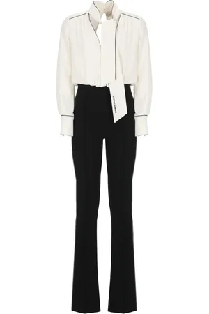 Elisabetta Franchi Jumpsuits & Playsuits, Dames, , S, V-hals Jurk met Zelfbindende Veters