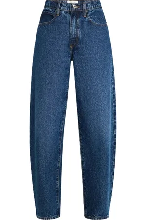 Frame Jeans, Dames, Blauw, W28, Katoen, Low Slung Barrel Jeans