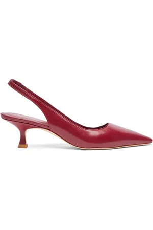 Stuart Weitzman Schoenen, Dames, Rood, 36 EU, Leer, Naomi 50 Slingback Pumps