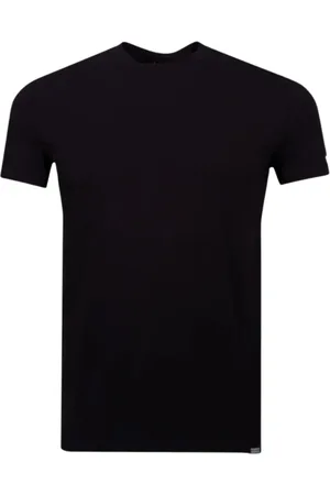 Dsquared2 Tops, Heren, Zwart, XS, Katoen, Zwarte T-shirt met korte mouwen Urban stijl