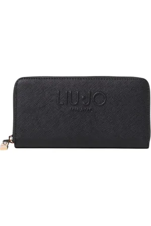 Liu Jo Accessoires, Dames, Zwart, ONE Size, Portemonnee met reliëflogo en ritssluiting
