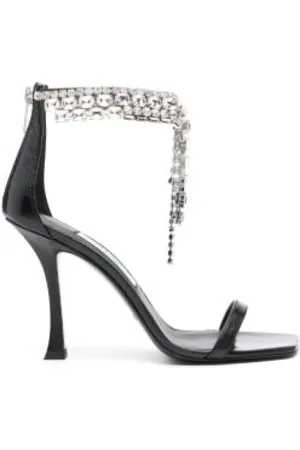Jimmy Choo Schoenen, Dames, Zwart, 39 EU, Leer, Elegante Verity Sandalen