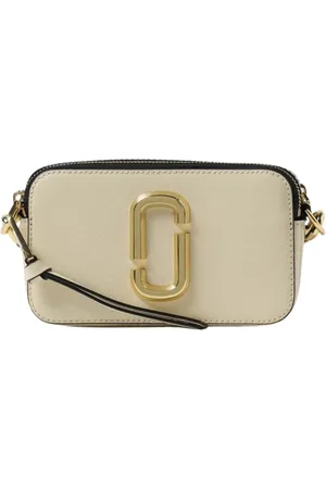 Marc Jacobs Tassen, Dames, , ONE Size, Leer, Witte Leren Crossbody Cameratas